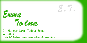 emma tolna business card